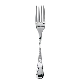 Ginkgo Dinner Fork, Lafayette, 18/0 hammered stainless