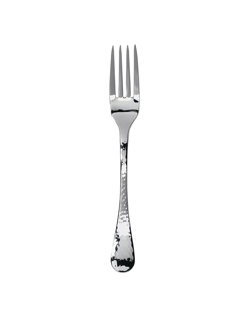 Ginkgo Dinner Fork, Lafayette, 18/0 hammered stainless