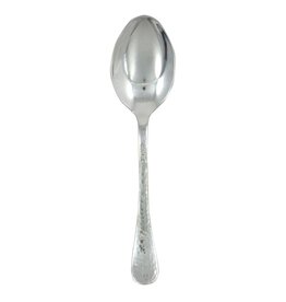 Ginkgo Serving Spoon, Lafayette, 18/0 hammered stainless