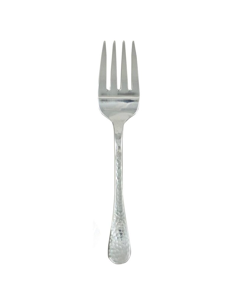 Ginkgo Serving Fork, Lafayette, 18/0 hammered stainless