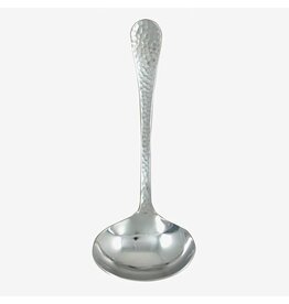 Ginkgo Serving/Sauce Ladle, Lafayette, 18/0 hammered stainless, 7"