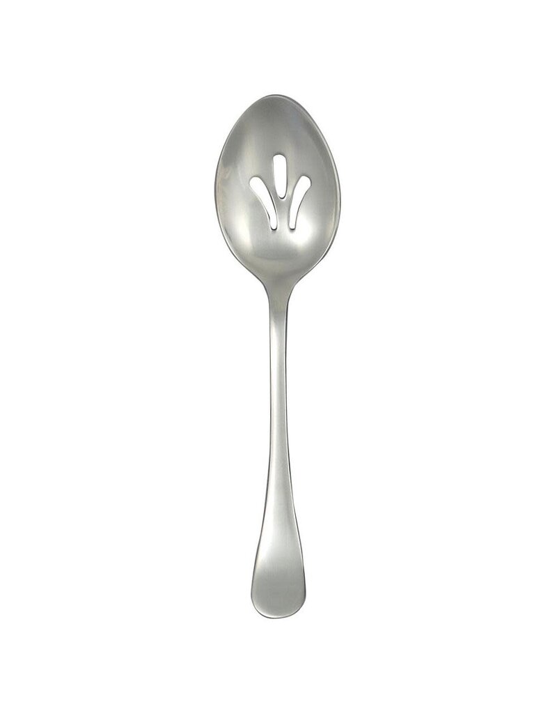 Ginkgo Slotted Serving Spoon, BERGEN, 18/0 brushed stainless