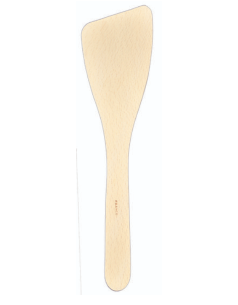 Pacific Merchants Beechwood Extra Curved PLAIN Spatula w/Beveled Edge 12"