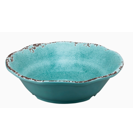 Supreme Housewares Crackle 7" Melamine Bowl, Turquoise