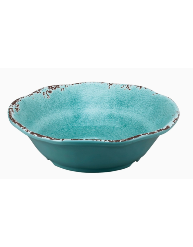 Supreme Housewares Crackle 7" Melamine Bowl, Turquoise