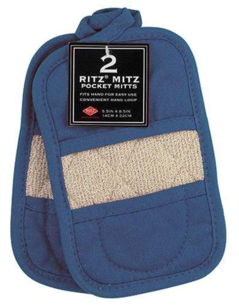John Ritzenthaler Ritz Mitz Double-Sided Mitts Gloves, Federal Blue, Set of 2 cir