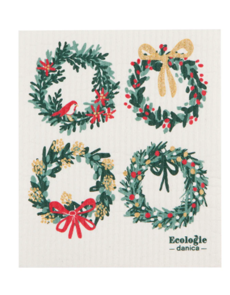 Now Designs Holiday Swedish Dish Cloth Wreaths now