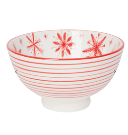 Now Designs Holiday Stamped Bowl 4" Snowflakes