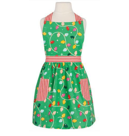 Now Designs Holiday Apron, Christmas Lights, CHILD