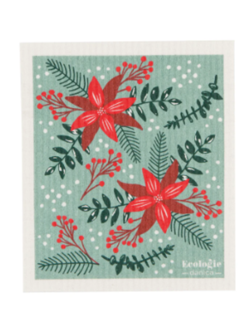 Now Designs Holiday Swedish Dish Cloth Poinsettia now