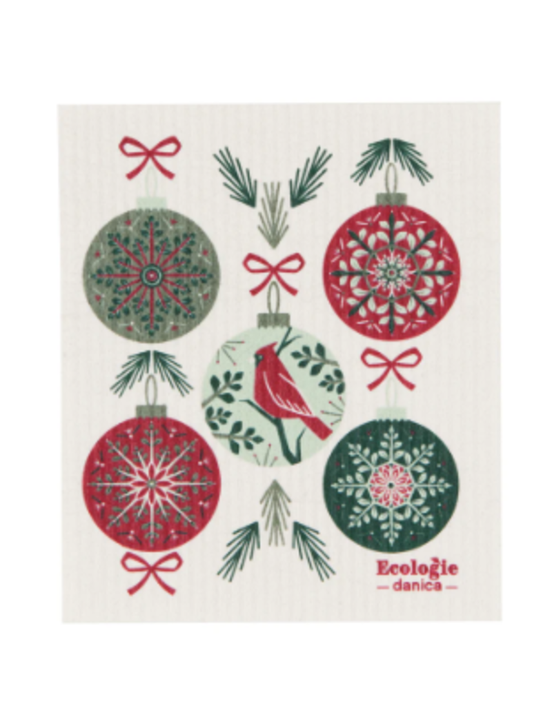 Now Designs Holiday Swedish Dish Cloth Good Tidings Ornaments now