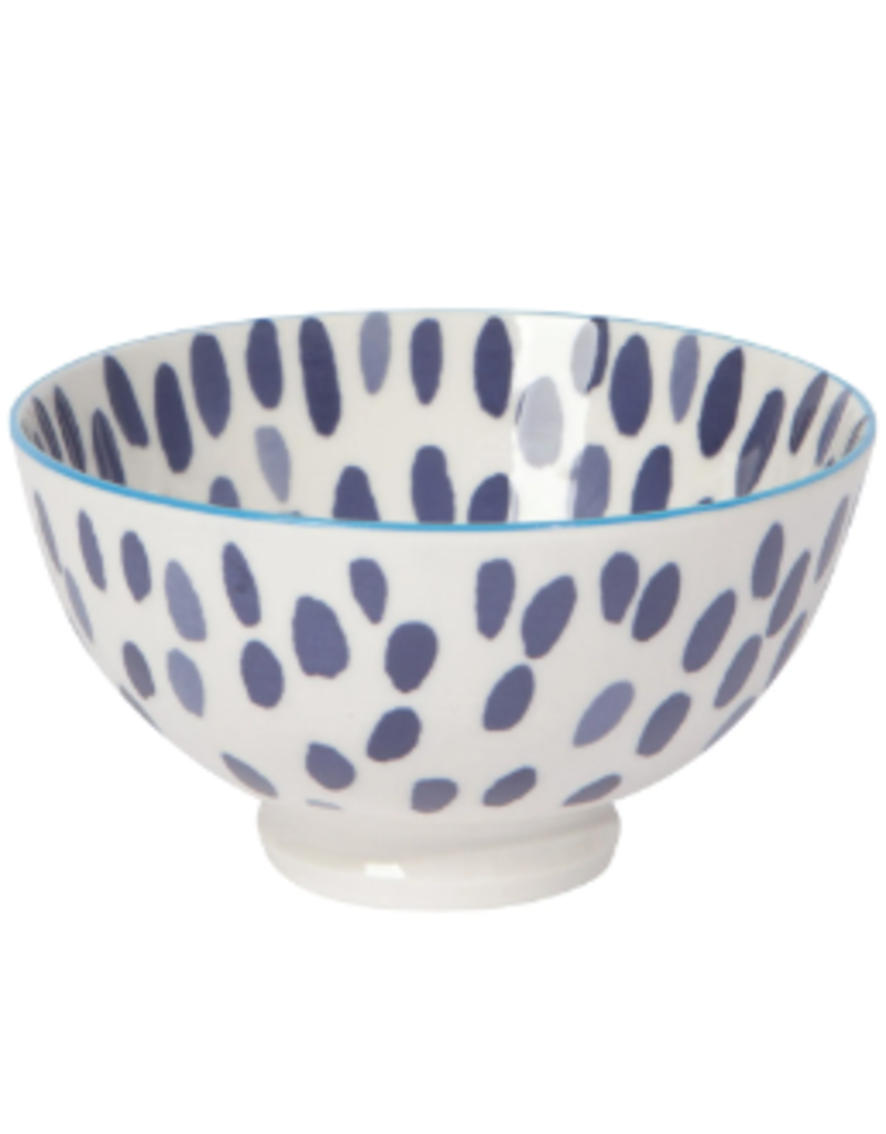 Now Designs Stamped Bowl 4" Blue Spots