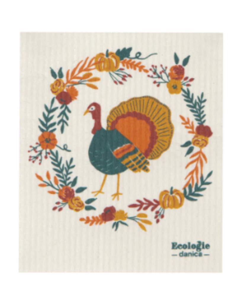 Now Designs Fall Swedish Dish Cloth Harvest Turkey now