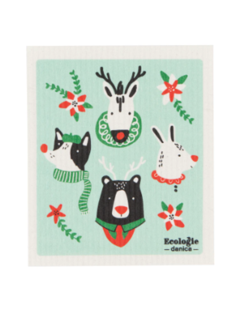 Now Designs Holiday Swedish Dish Cloth Rudolph Imposter now