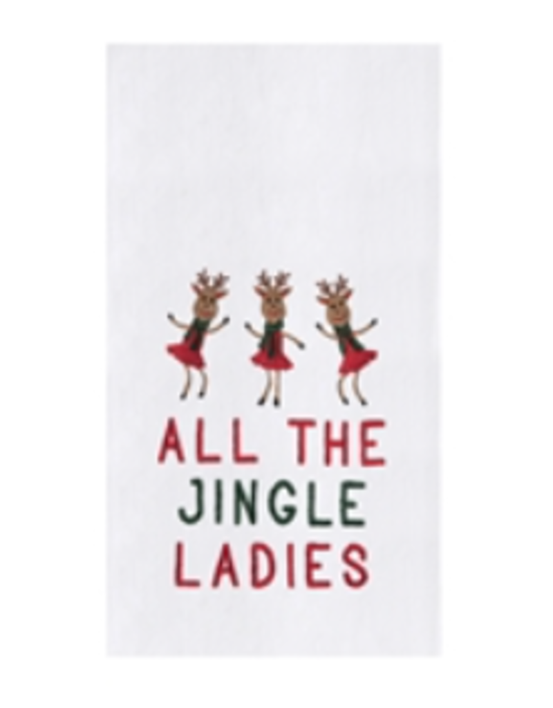 C and F Home Holiday Dish Towel, All the Jingle Ladies, floursack