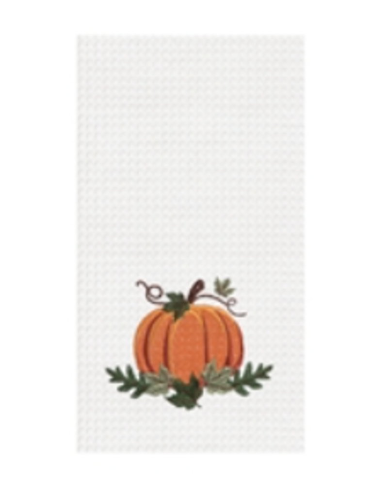 C and F Home Fall Towel, Pumpkin Patch, waffle weave