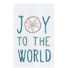 C and F Home Holiday Dish Towel, Joy to the World Sand Dollar, floursack