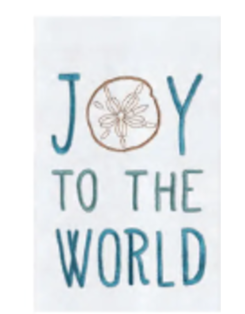 C and F Home Holiday Dish Towel, Joy to the World Sand Dollar, floursack