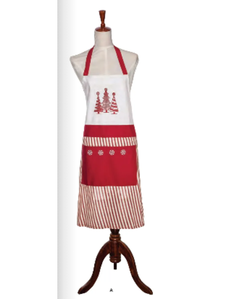 C and F Home Holiday Apron, Peppermint Forest