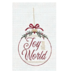 C and F Home Holiday Dish Towel, Joy to the World ORNAMENT, waffle weave