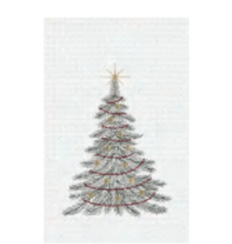 C and F Home Holiday Dish Towel, Traditional Christmas Tree, waffle weave