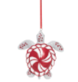 C and F Home Holiday Ornament, Peppermint Turtle