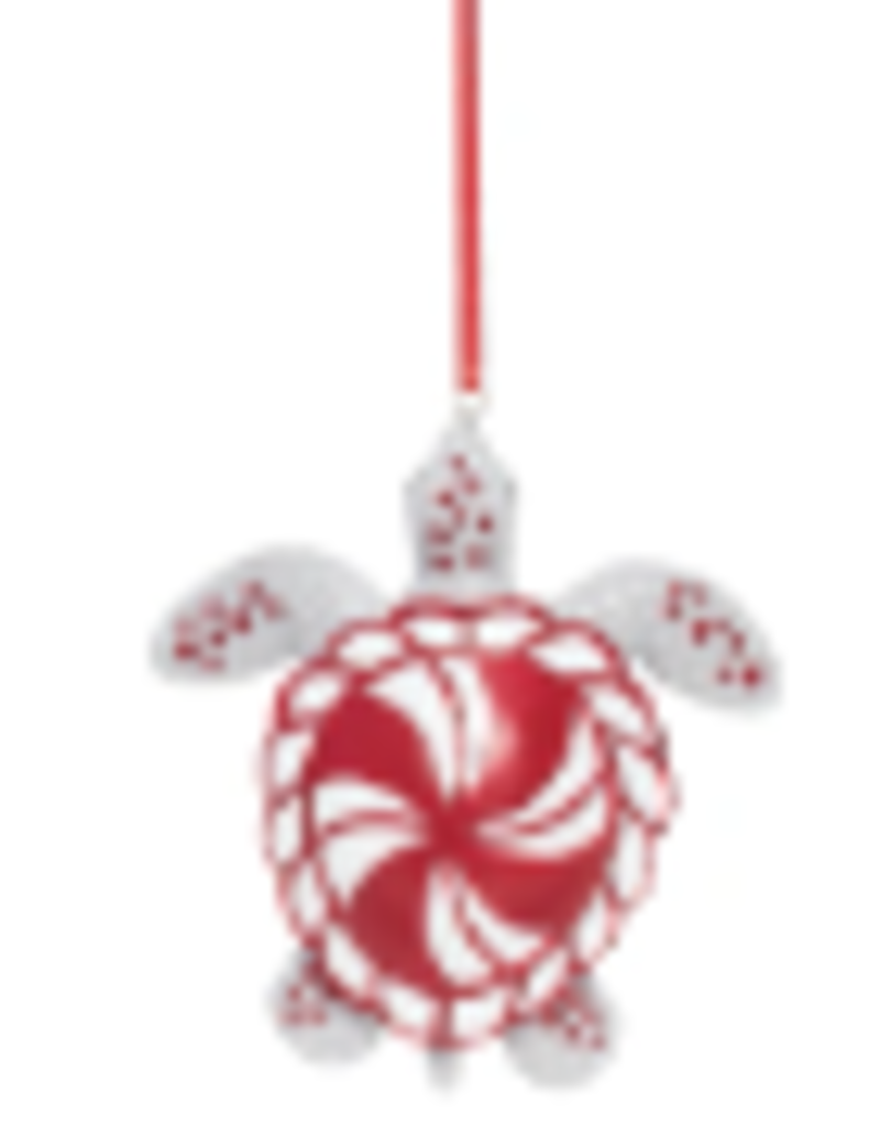 C and F Home Holiday Ornament, Peppermint Turtle