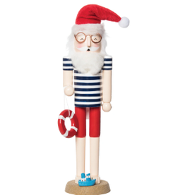 C and F Home Holiday Nutcracker Figurine, Santa With Buoy