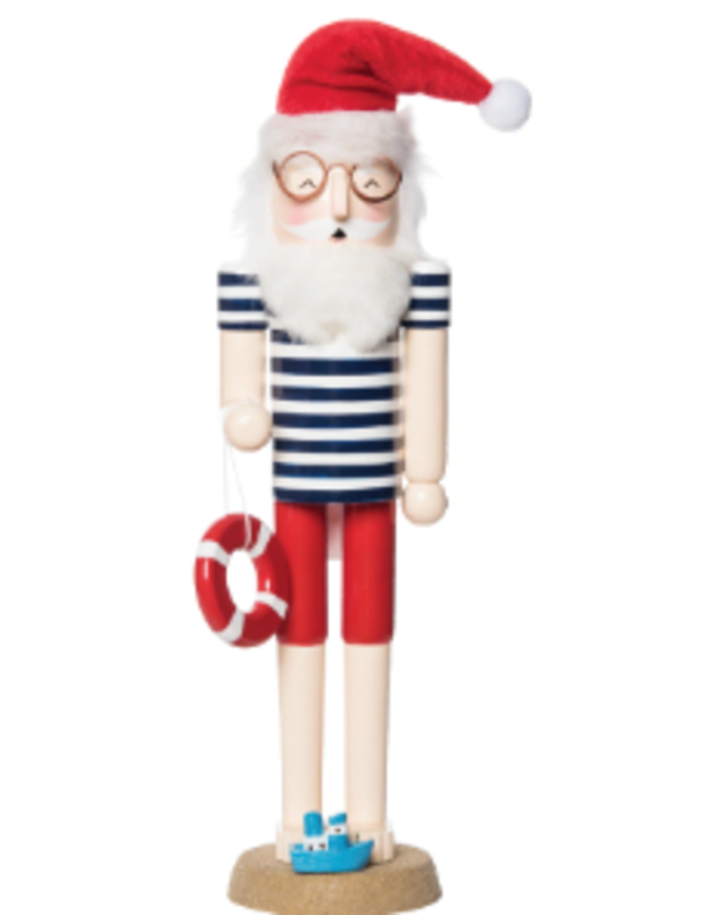 C and F Home Holiday Nutcracker Figurine, Santa With Buoy