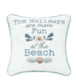 C and F Home Holiday Pillow, Holidays More Fun at Beach