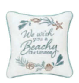 C and F Home Holiday Pillow, Beachy Christmas