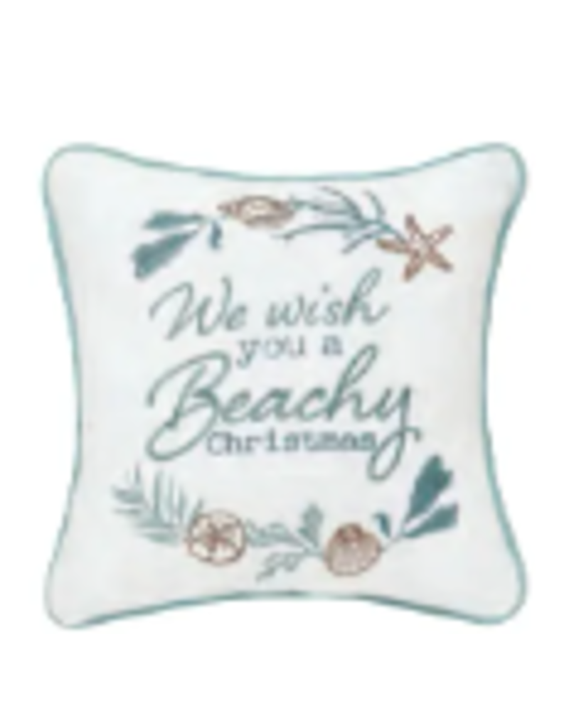 C and F Home Holiday Pillow, Beachy Christmas