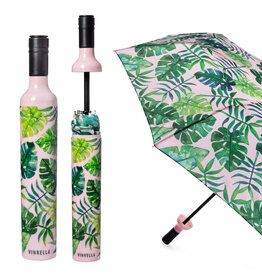 Vinrella Wine Bottle Umbrella - Tropical Paradise-gr & pnk