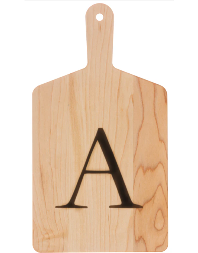 JK Adams Monogrammed Maple Cheese Board- ''A''