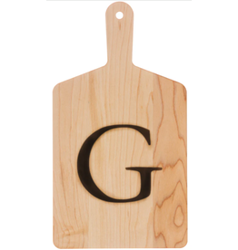 JK Adams Monogrammed Maple Cheese Board- ''G"