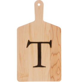 JK Adams Monogrammed Maple Cheese Board- ''T'' disc