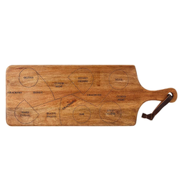 Mudpie Charcuterie Board with Guide, 10x28