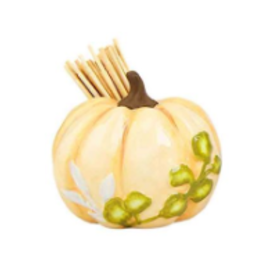 Mudpie Fall Gather Toothpick Set, Orange Pumpkin