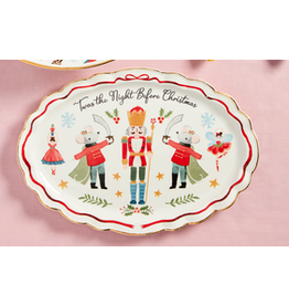 Mudpie Holiday Nutcracker Platter, Twas the Night Before Christmas, Oval, 14x9