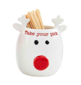 Mudpie Holiday Toothpick Holder, Reindeer TAKE YOUR PICK