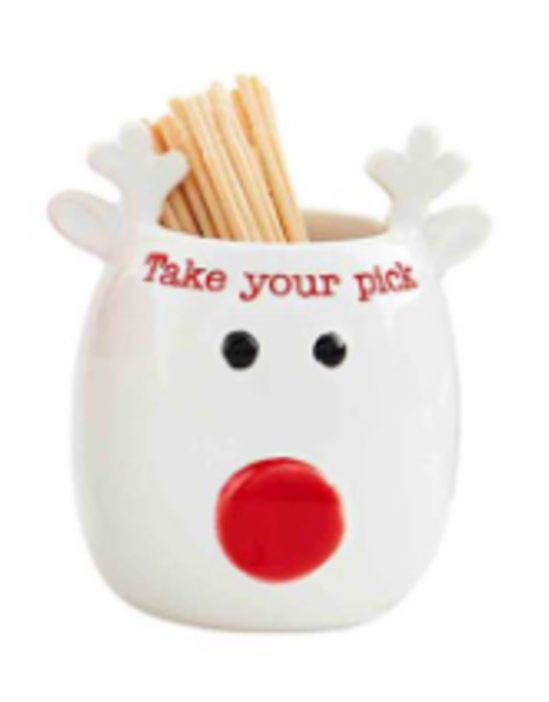 Mudpie Holiday Toothpick Holder, Reindeer TAKE YOUR PICK