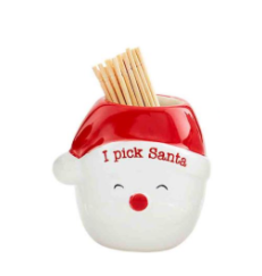 Mudpie Holiday Toothpick Holder, SANTA