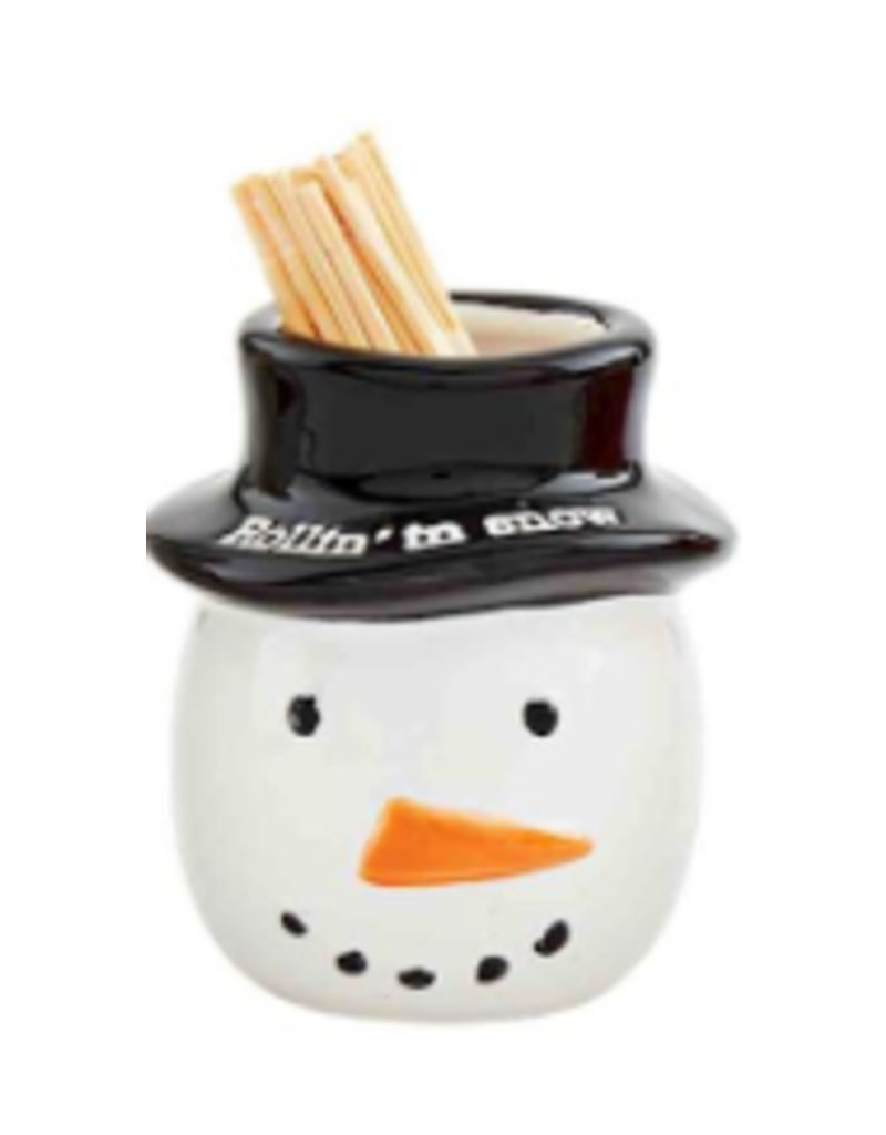 Mudpie Holiday Toothpick Holder, SNOWMAN