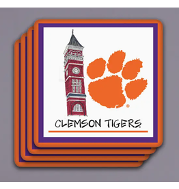 Clemson Paw 4-Piece Coaster Set