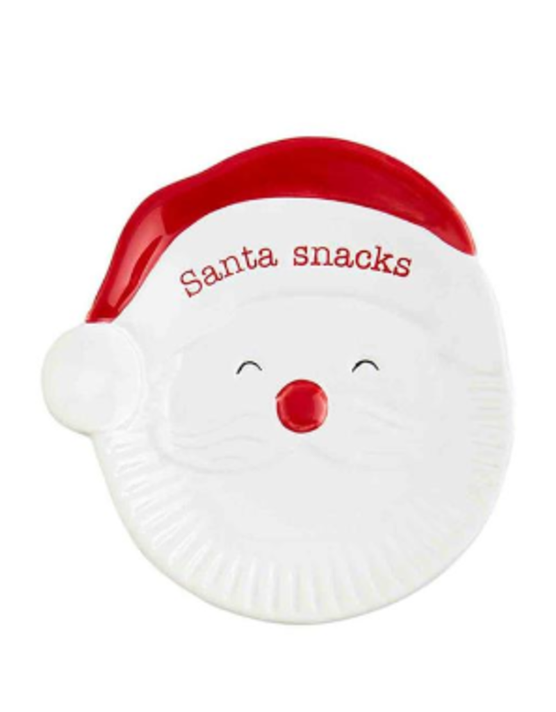 Mudpie Holiday Appetizer Plate, SANTA Snacks, 4"