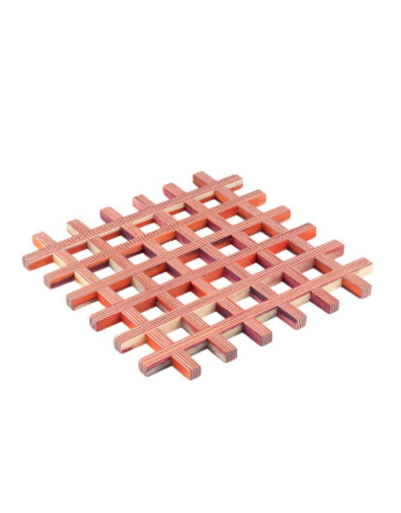 Island Bamboo/Wilshire Red Pakkawood Trivet discntd