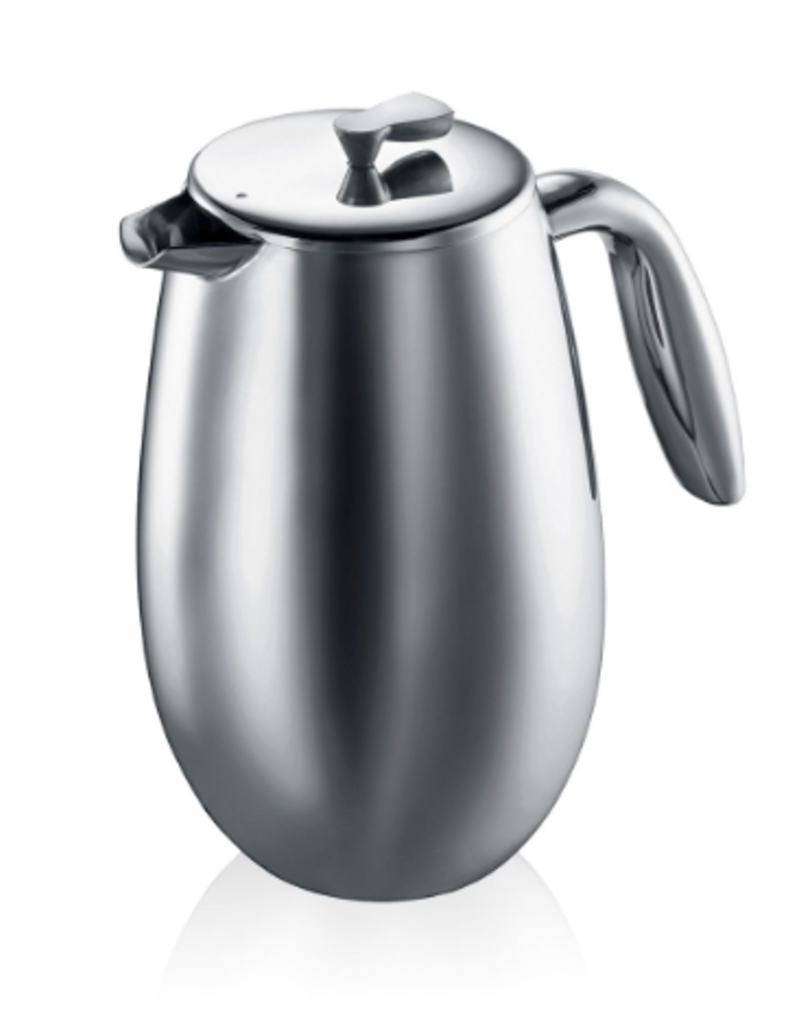 Bodum Columbia Double Wall French Press Coffee Maker, 34oz, stainless ciw