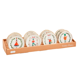 Mudpie Holiday Nutcracker GOLD Trim Tidbit Plate, 4", SINGLE