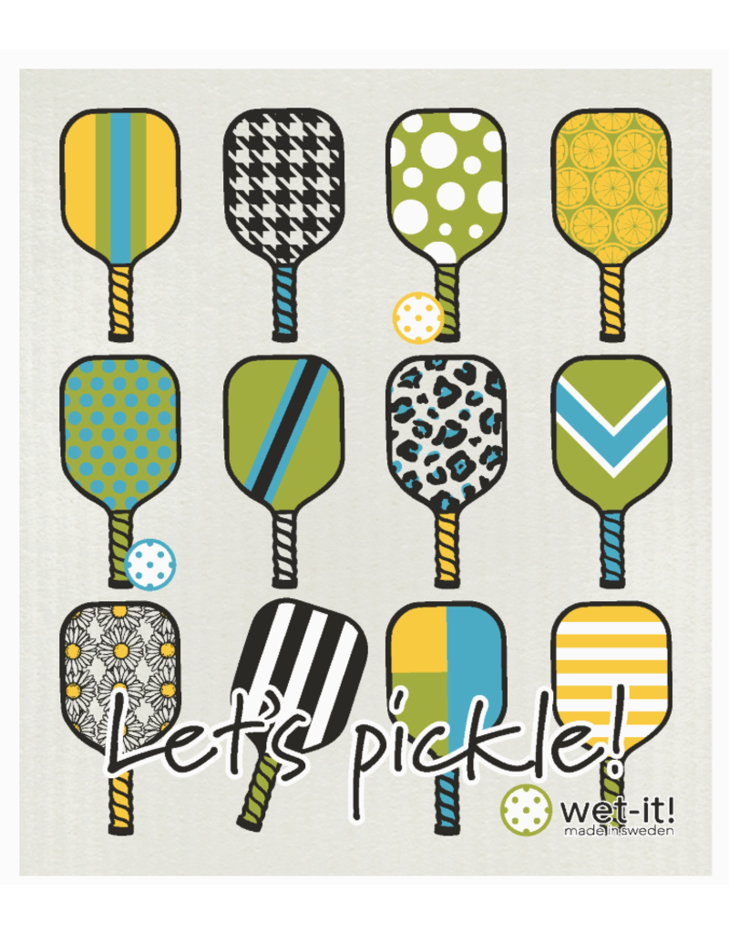 Wet-It Swedish Dish Cloth Pickleball, Let's Pickle