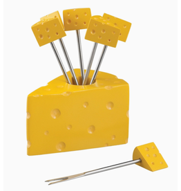 Supreme Housewares Cheese Cocktail Picks with Holder, 6-Piece